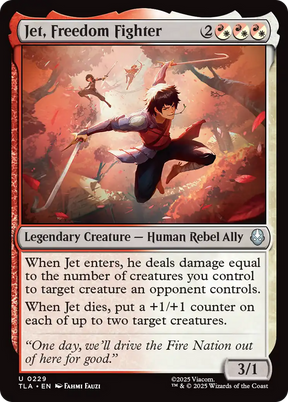 Magic: The Gathering - Jet, Freedom Fighter Foil - Avatar: The Last Airbender