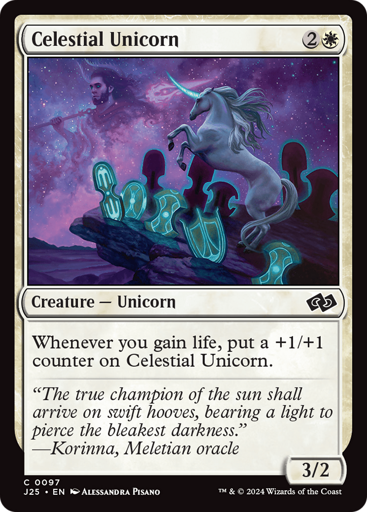 Magic: The Gathering - Celestial Unicorn - Foundations Jumpstart