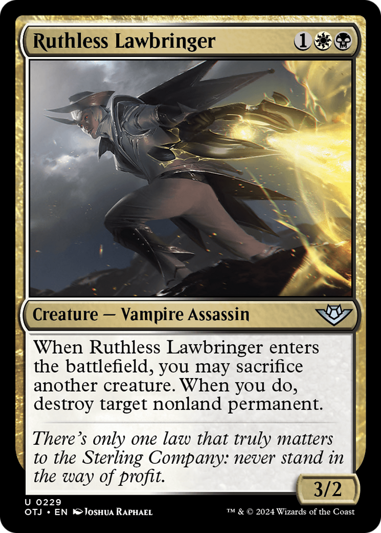 Magic: The Gathering - Ruthless Lawbringer Foil - Outlaws of Thunder Junction