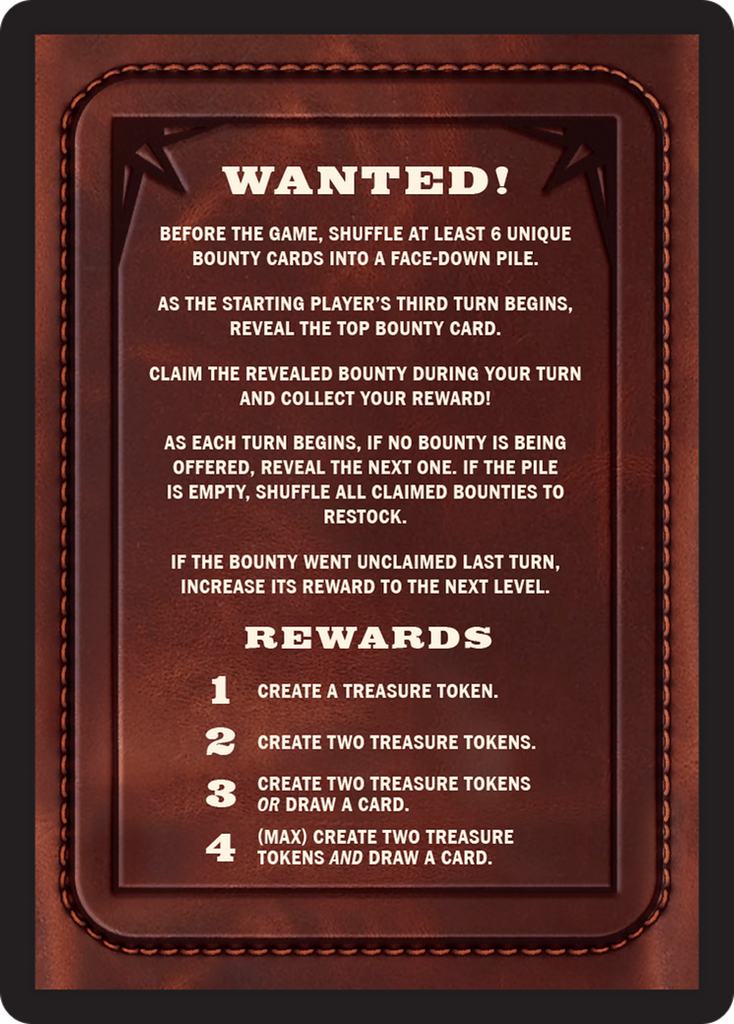 Magic: The Gathering - Bounty: The Outsider // Wanted! - Outlaws of Thunder Junction Commander Tokens