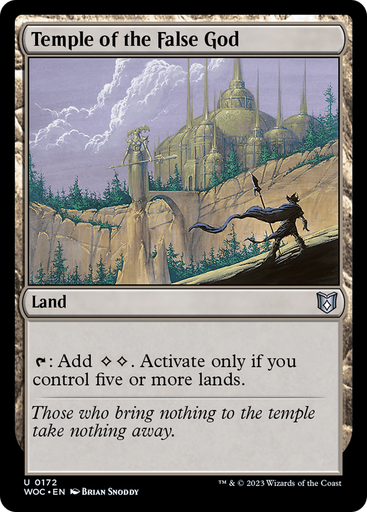 Magic: The Gathering - Temple of the False God - Wilds of Eldraine Commander