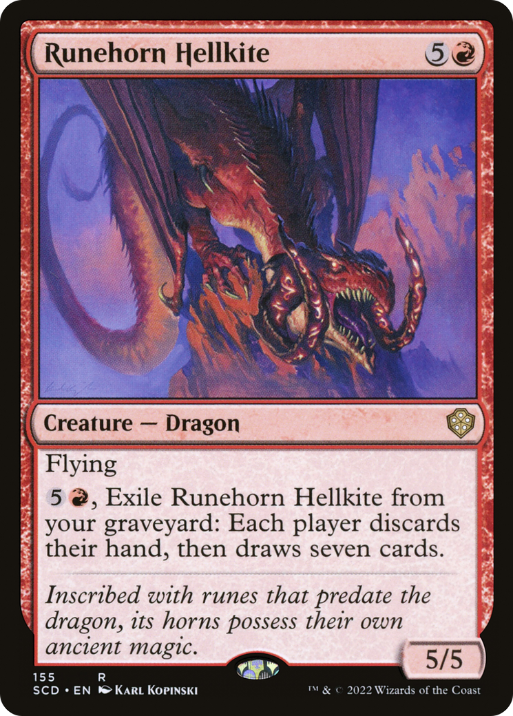 Magic: The Gathering - Runehorn Hellkite - Starter Commander Decks