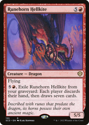 Magic: The Gathering - Runehorn Hellkite - Starter Commander Decks