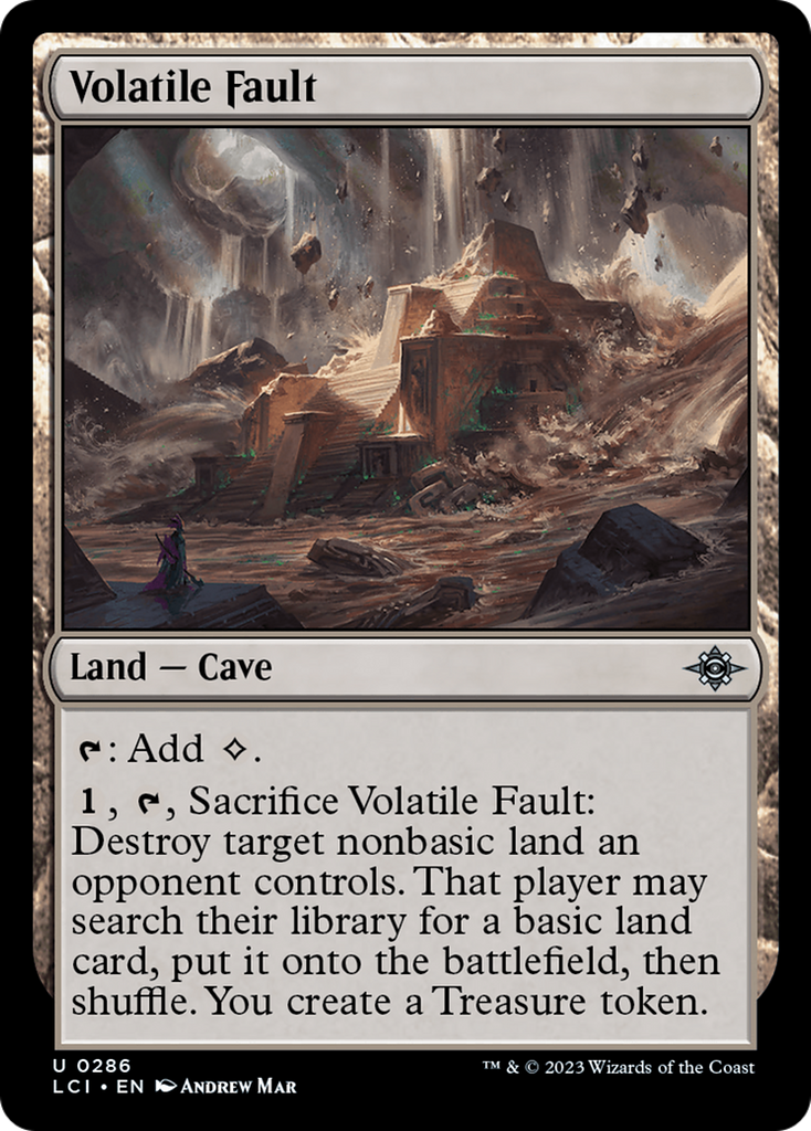 Magic: The Gathering - Volatile Fault Foil - The Lost Caverns of Ixalan