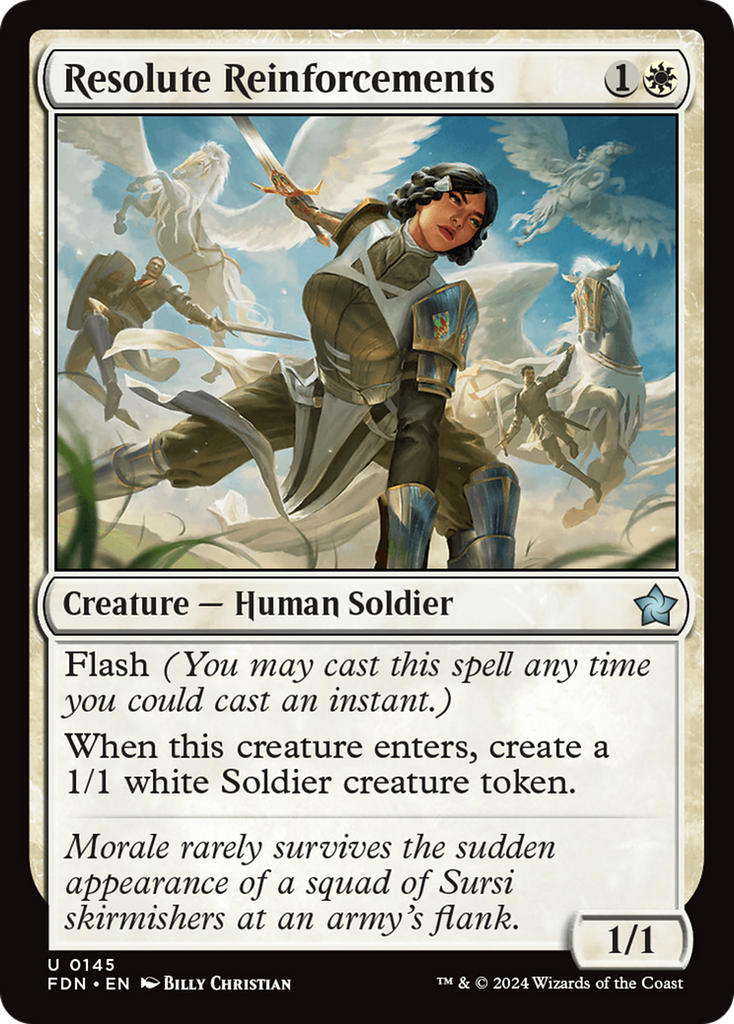 Magic: The Gathering - Resolute Reinforcements Foil - Foundations