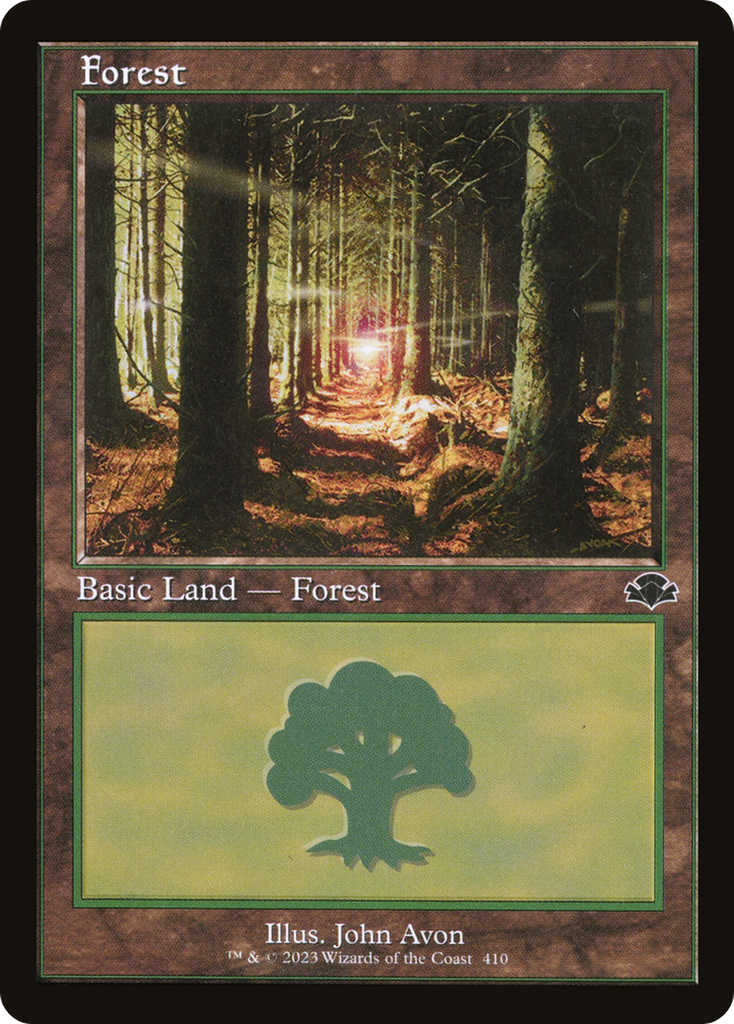 Magic: The Gathering - Forest #410 Foil - Dominaria Remastered