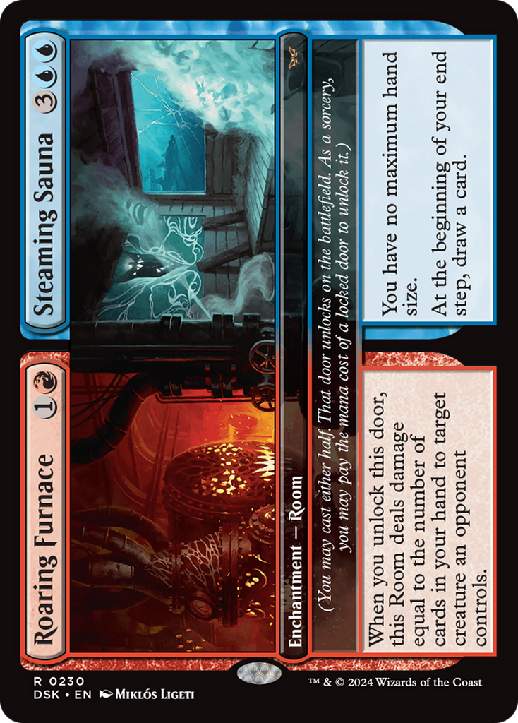 Magic: The Gathering - Roaring Furnace // Steaming Sauna Foil - Duskmourn: House of Horror