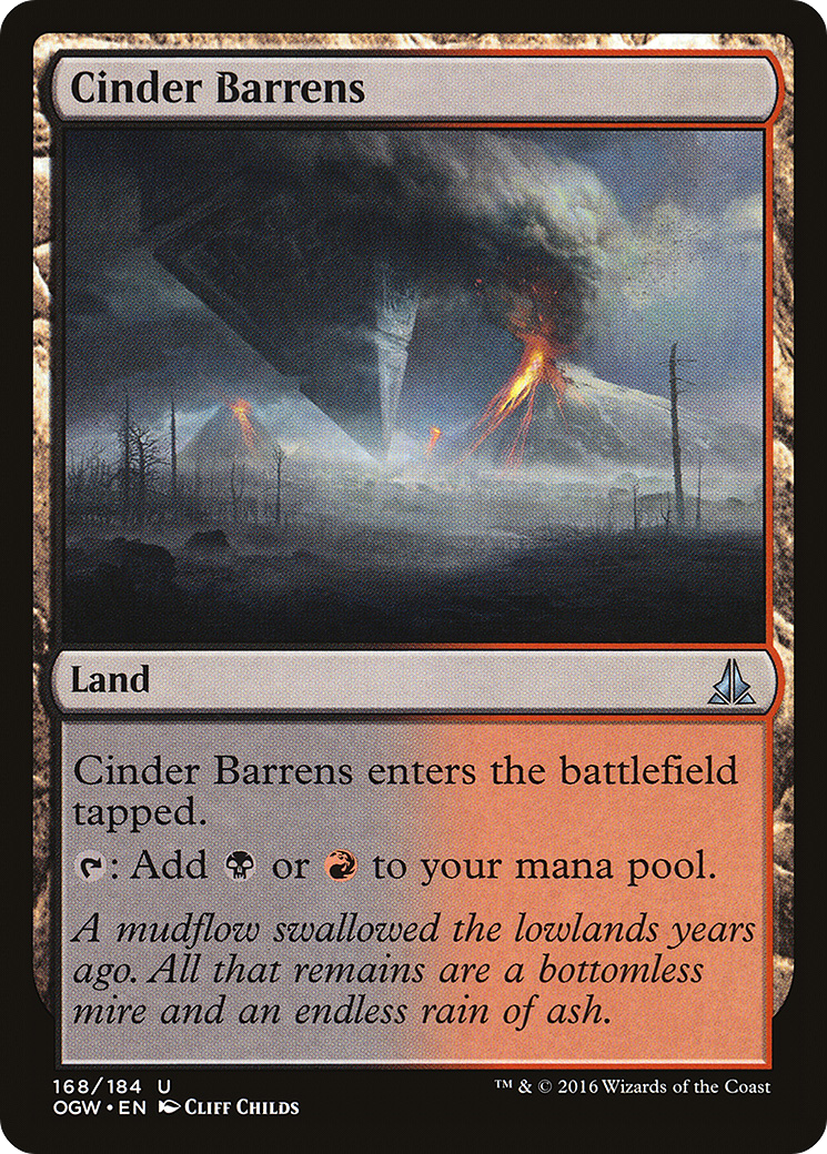 Magic: The Gathering - Cinder Barrens Foil - Oath of the Gatewatch