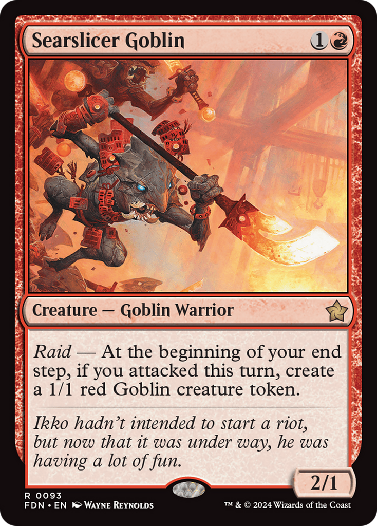 Magic: The Gathering - Searslicer Goblin Foil - Foundations