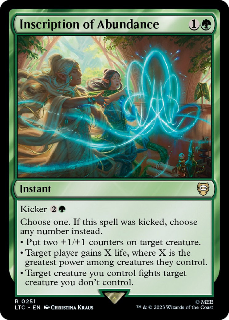 Magic: The Gathering - Inscription of Abundance - Tales of Middle-earth Commander