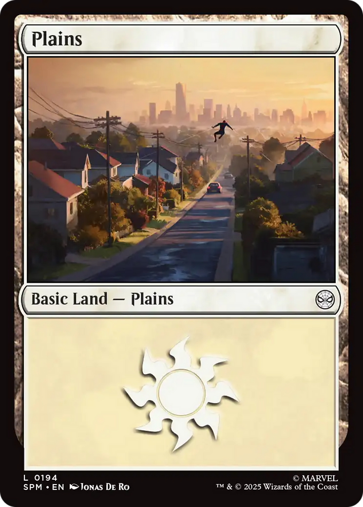 Magic: The Gathering - Plains #194 Foil - Marvel's Spider-Man