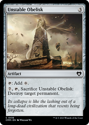 Magic: The Gathering - Unstable Obelisk Foil - Commander Masters