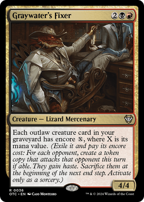 Magic: The Gathering - Graywater's Fixer - Outlaws of Thunder Junction Commander