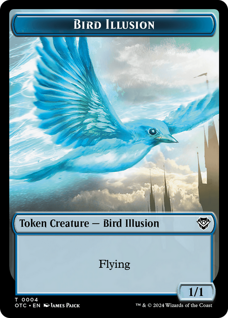 Magic: The Gathering - Bird Illusion Token - Outlaws of Thunder Junction Commander Tokens