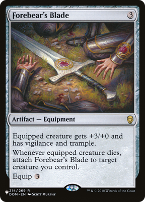 Magic: The Gathering - Forebear's Blade - The List