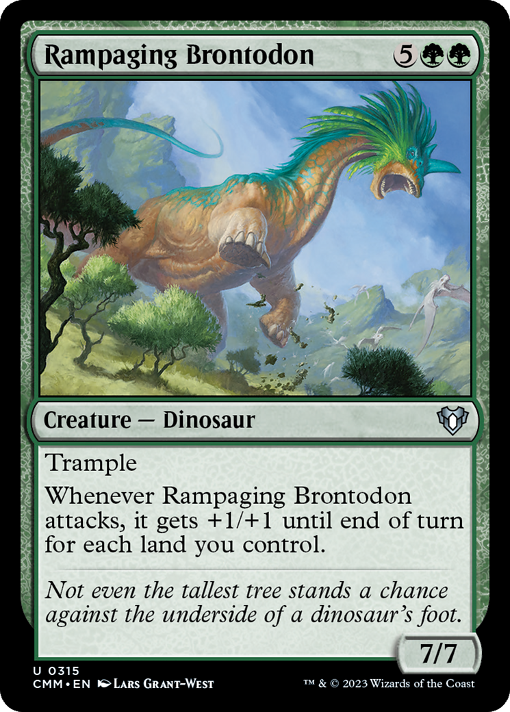 Magic: The Gathering - Rampaging Brontodon Foil - Commander Masters
