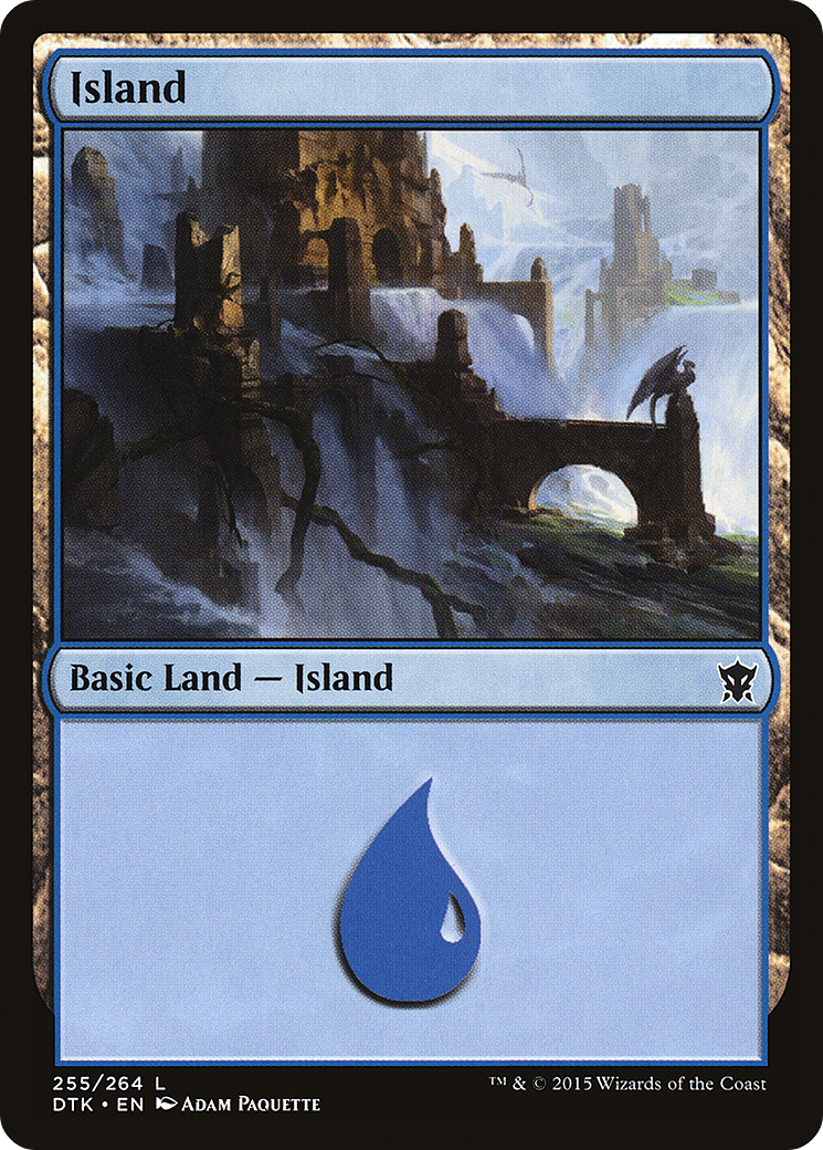 Magic: The Gathering - Island #255 Foil - Dragons of Tarkir