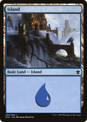 Magic: The Gathering - Island #255 Foil - Dragons of Tarkir