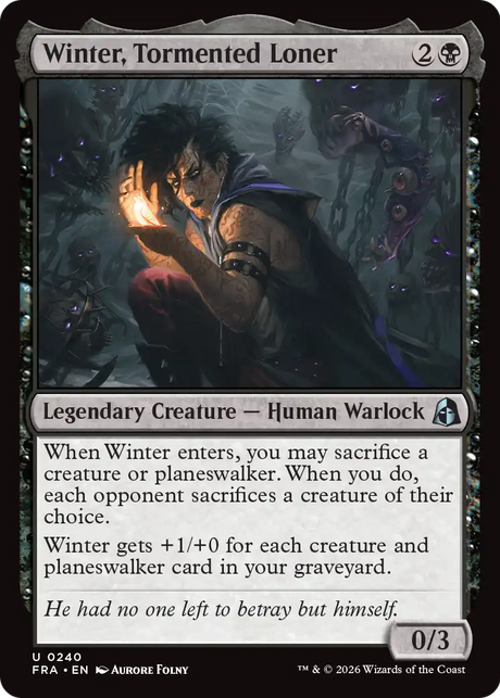 Magic: The Gathering - Winter, Tormented Loner - Reality Fracture