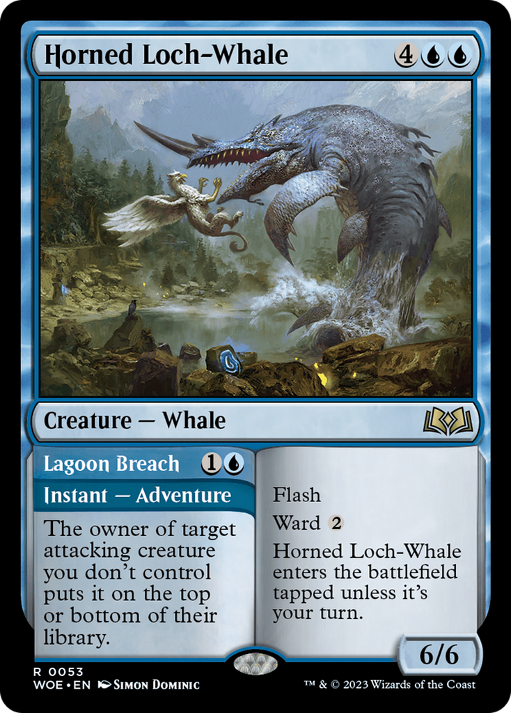 Magic: The Gathering - Horned Loch-Whale // Lagoon Breach - Wilds of Eldraine