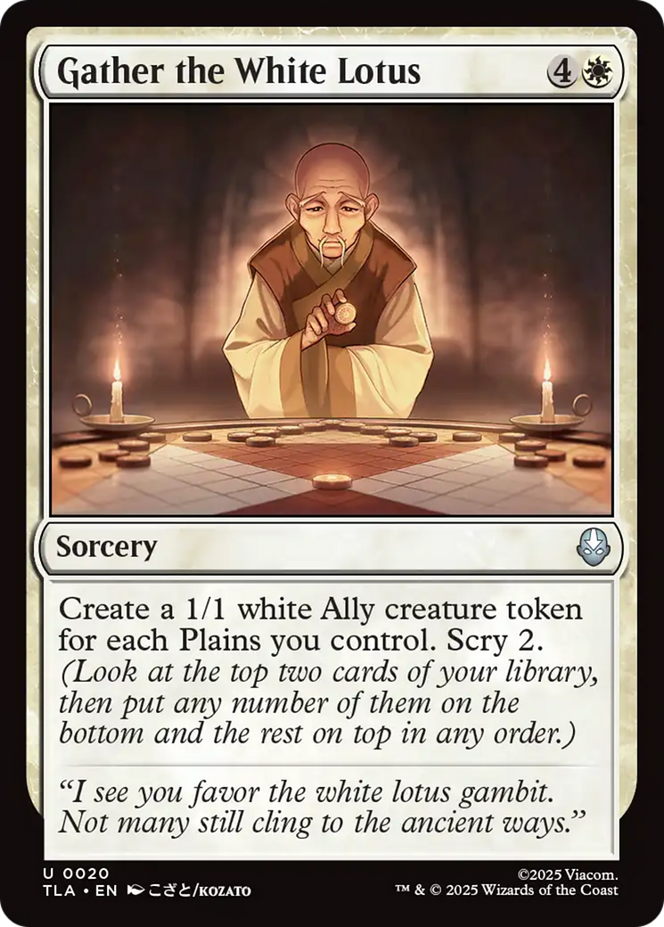 Magic: The Gathering - Gather the White Lotus Foil - Avatar: The Last Airbender