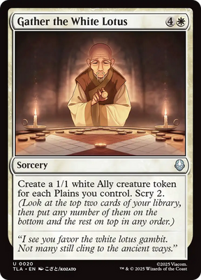 Magic: The Gathering - Gather the White Lotus Foil - Avatar: The Last Airbender