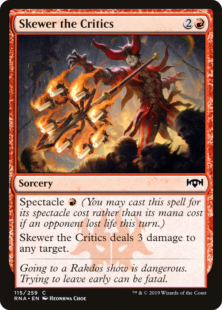 Magic: The Gathering - Skewer the Critics Foil - Ravnica Allegiance