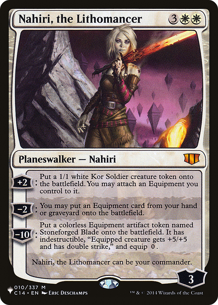 Magic: The Gathering - Nahiri, the Lithomancer - The List