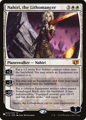 Magic: The Gathering - Nahiri, the Lithomancer - The List