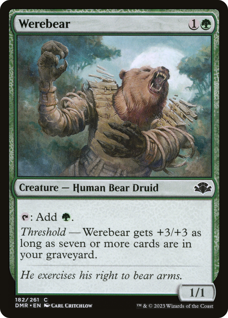 Magic: The Gathering - Werebear Foil - Dominaria Remastered