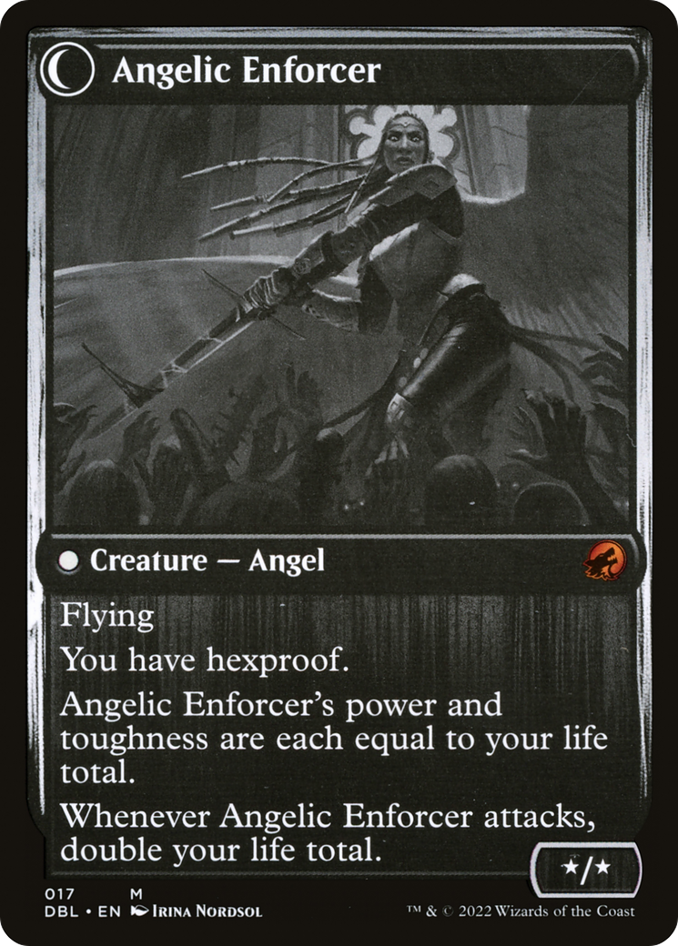 Magic: The Gathering - Enduring Angel // Angelic Enforcer Foil - Innistrad: Double Feature