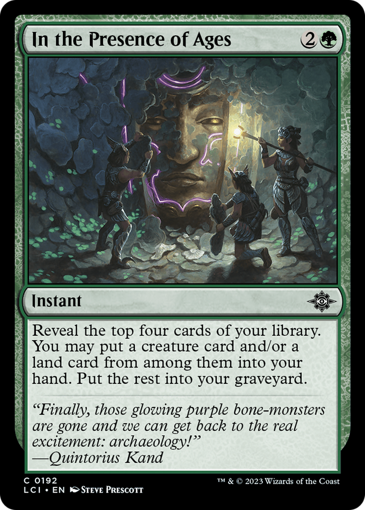Magic: The Gathering - In the Presence of Ages Foil - The Lost Caverns of Ixalan