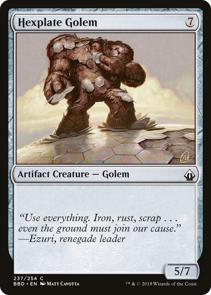 Magic: The Gathering - Hexplate Golem Foil - Battlebond