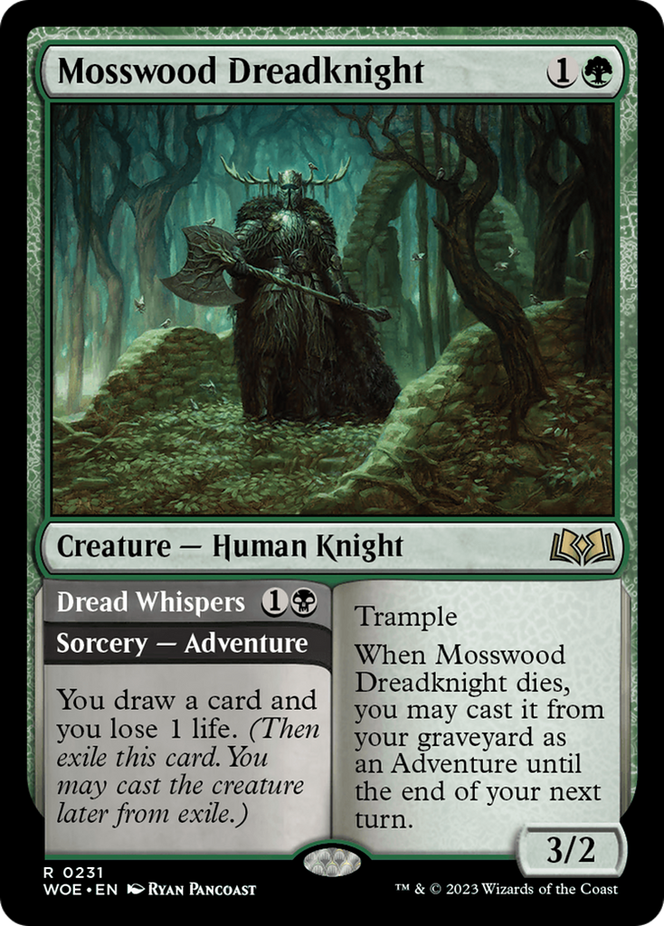 Magic: The Gathering - Mosswood Dreadknight // Dread Whispers - Wilds of Eldraine