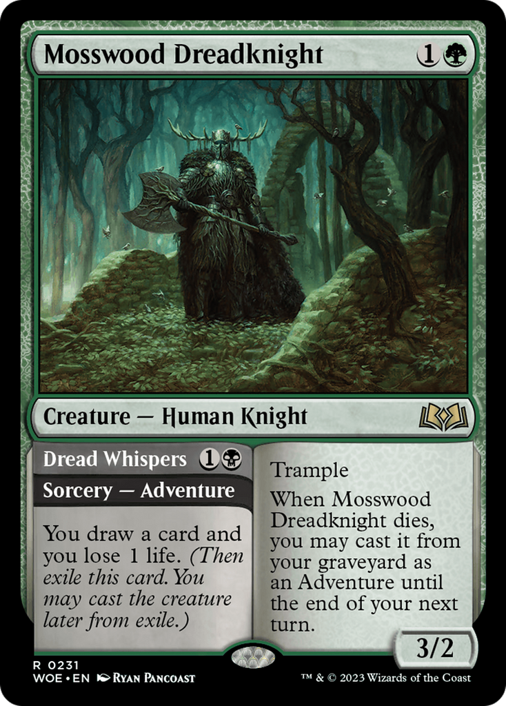 Magic: The Gathering - Mosswood Dreadknight // Dread Whispers Foil - Wilds of Eldraine