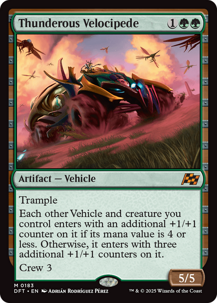 Magic: The Gathering - Thunderous Velocipede Foil - Aetherdrift