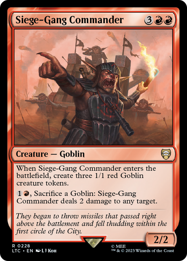 Magic: The Gathering - Siege-Gang Commander - Tales of Middle-earth Commander