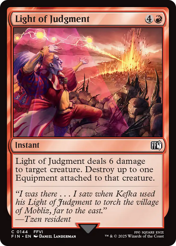 Magic: The Gathering - Light of Judgment Foil - Final Fantasy