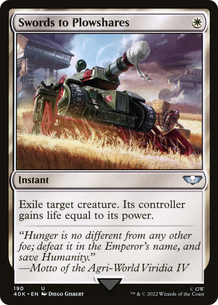 Magic: The Gathering - Swords to Plowshares - Warhammer 40000 Commander