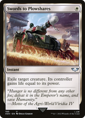 Magic: The Gathering - Swords to Plowshares - Warhammer 40000 Commander