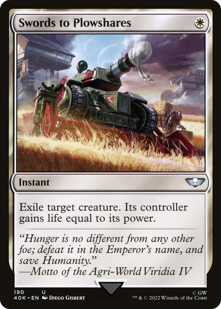 Magic: The Gathering - Swords to Plowshares - Warhammer 40000 Commander