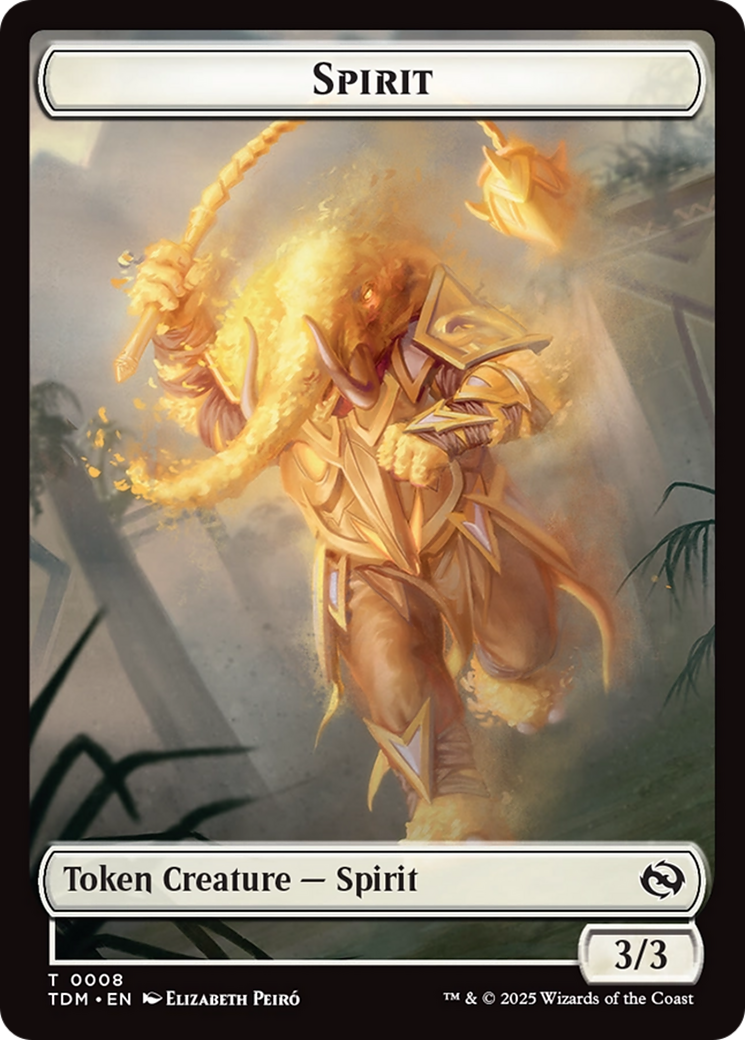 Magic: The Gathering - Spirit Token - Tarkir: Dragonstorm Tokens