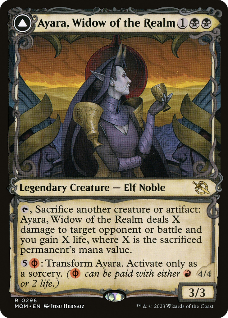 Magic: The Gathering - Ayara, Widow of the Realm // Ayara, Furnace Queen Foil - March of the Machine
