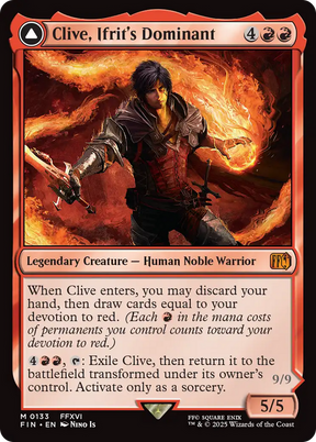 Magic: The Gathering - Clive, Ifrit's Dominant // Ifrit, Warden of Inferno Foil - Final Fantasy