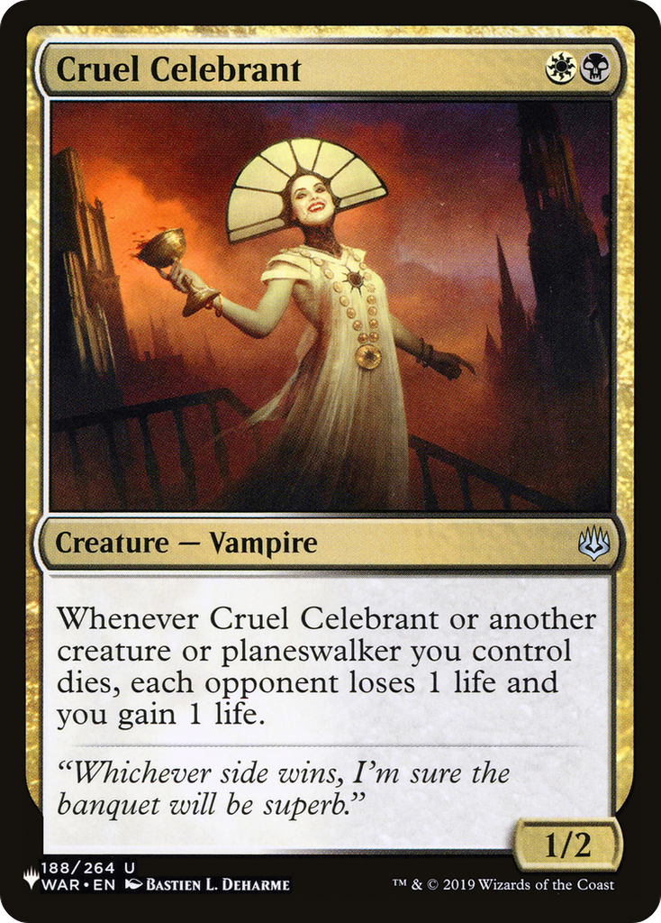 Magic: The Gathering - Cruel Celebrant - The List