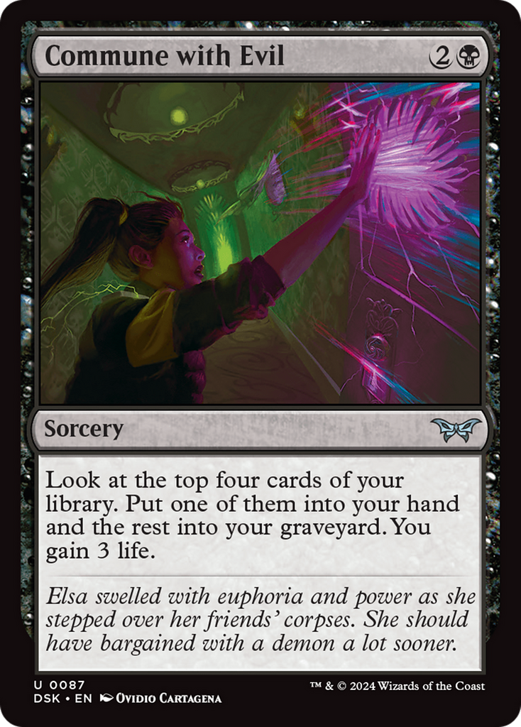 Magic: The Gathering - Commune with Evil Foil - Duskmourn: House of Horror