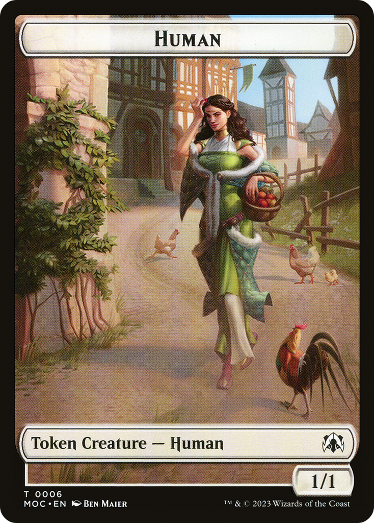 Magic: The Gathering - Human Token - March of the Machine Commander Tokens