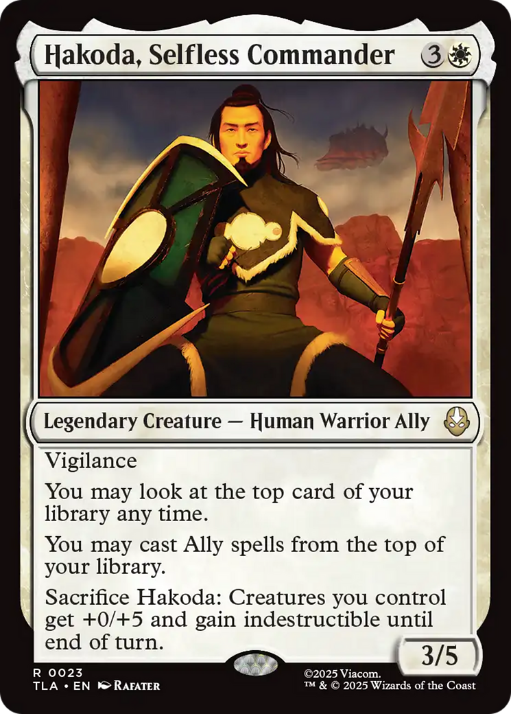 Magic: The Gathering - Hakoda, Selfless Commander Foil - Avatar: The Last Airbender
