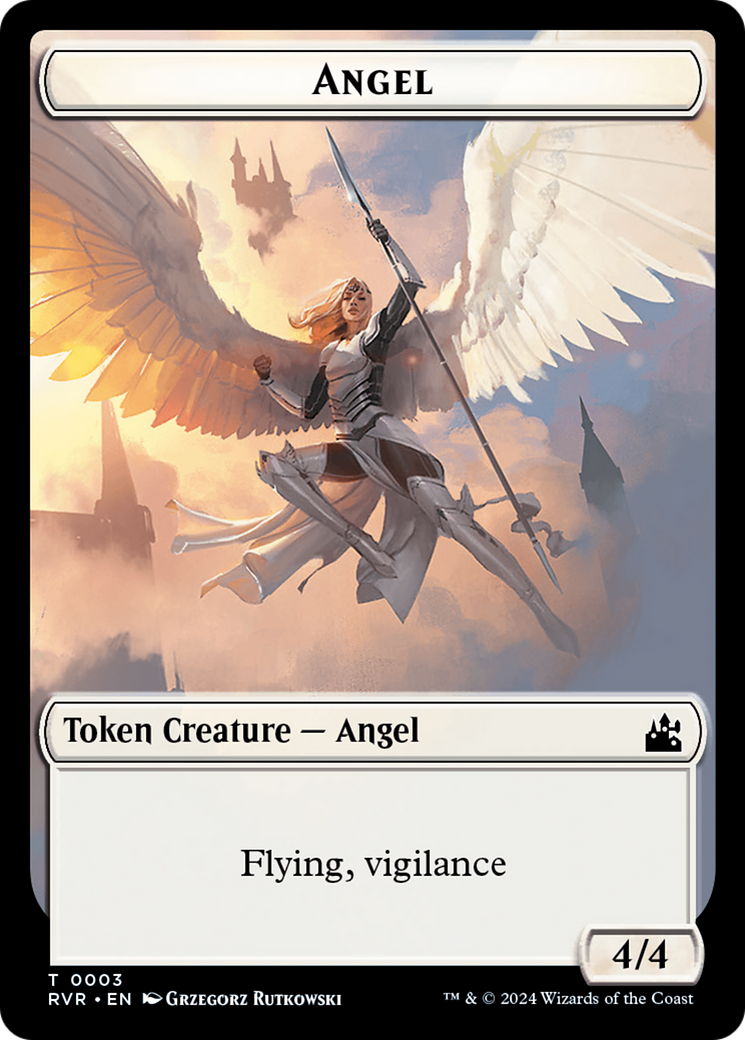 Magic: The Gathering - Angel Token - Ravnica Remastered Tokens