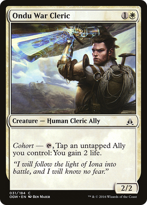 Magic: The Gathering - Ondu War Cleric Foil - Oath of the Gatewatch